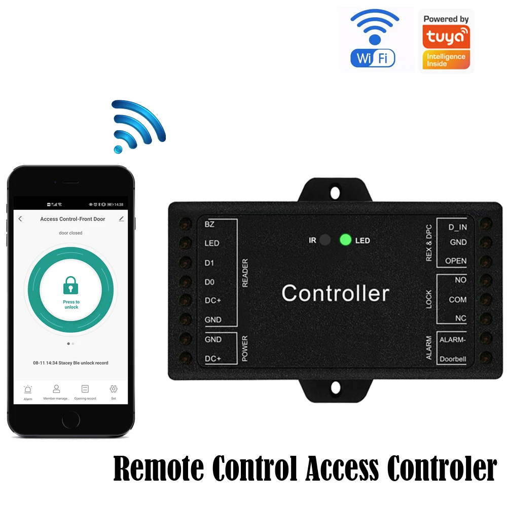WiFi Support Tuya App Master Card Sboard Mini Single Door RFID Access Control Board Panel Remote Control Wiegand 26 44 Bit Input