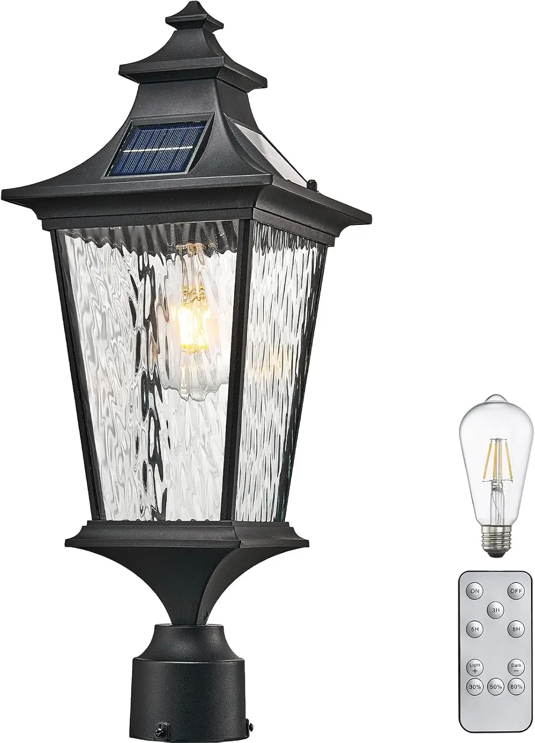 

Солнечная лампа Post Light 20,7-дюймовый алюминиевый уличный светильник со светодиодной подсветкой и пультом дистанционного управления