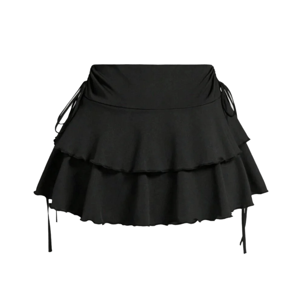 

Новая короткая юбка-миди с рюшами, облегающая, однотонная, с высокой талией, плиссированная, для женщин