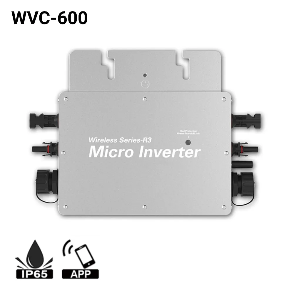 Micro Solar Inverter 600W 700W On Grid DC 22-60V to AC for Solar Energy System MPPT IP65 PV Converter Wi-Fi Transmission