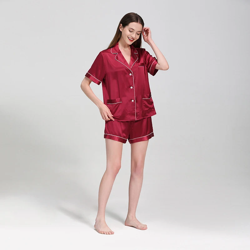 

22 Momme Summer Short Silk Pajamas Set