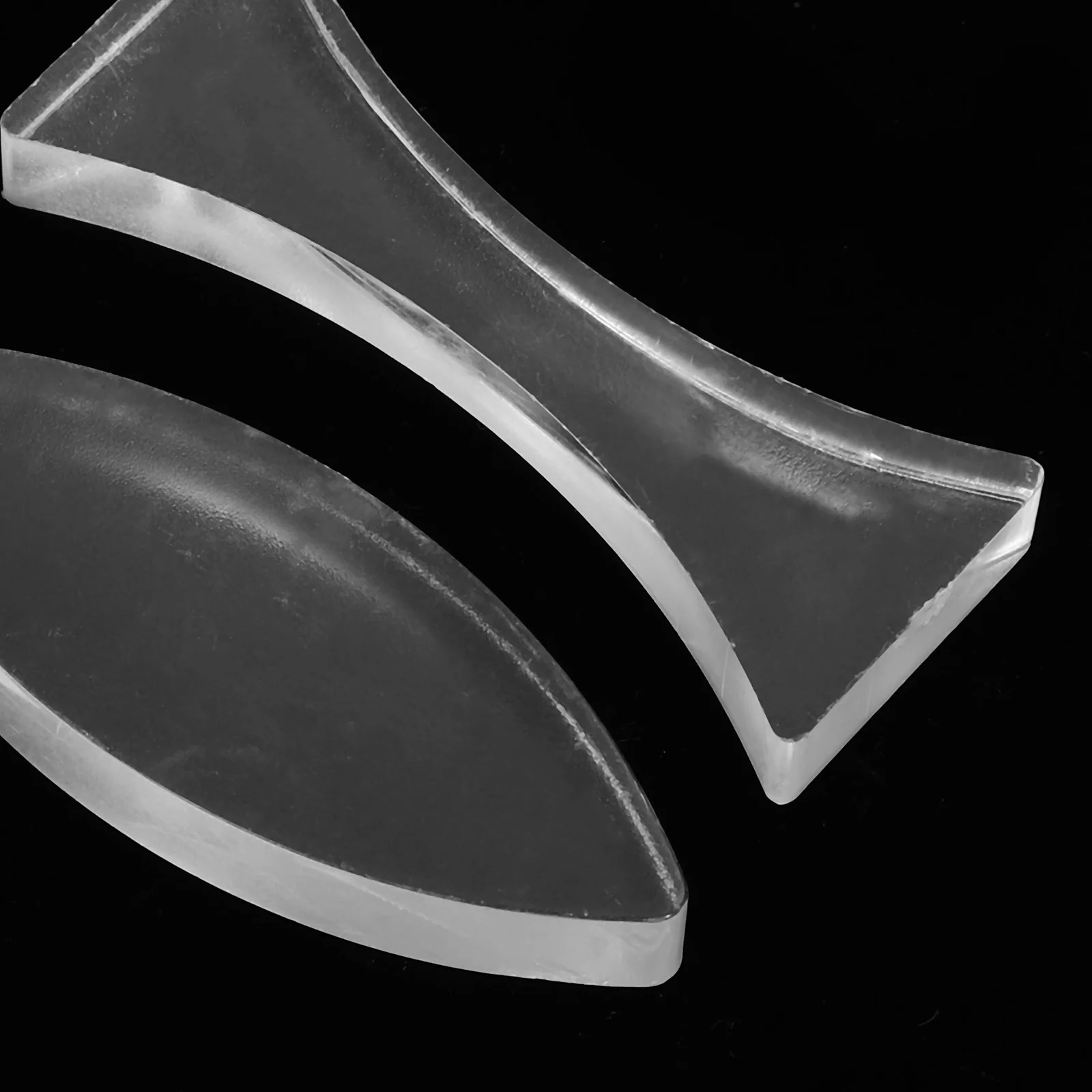 2 قطعة مجموعة عدسات بصرية قسط الاكريليك الفيزياء وسائل تعليمية انكسار الضوء تجربة طالب تعلم هدية عدسة بصرية #5