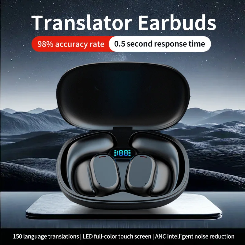 

Bluetooth 5.4 headset on-ear wireless headset HiFi stereo translation headset simultaneous interpretation earbuds