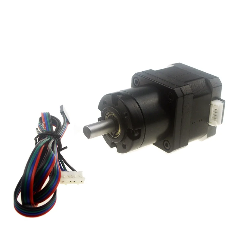 

2-phase 4-wire Nema17 1.8 degree step angle Stepper Motor Ratio 19:1,27:1,50:1 Metal Planetary Gearbox for CNC milling machine