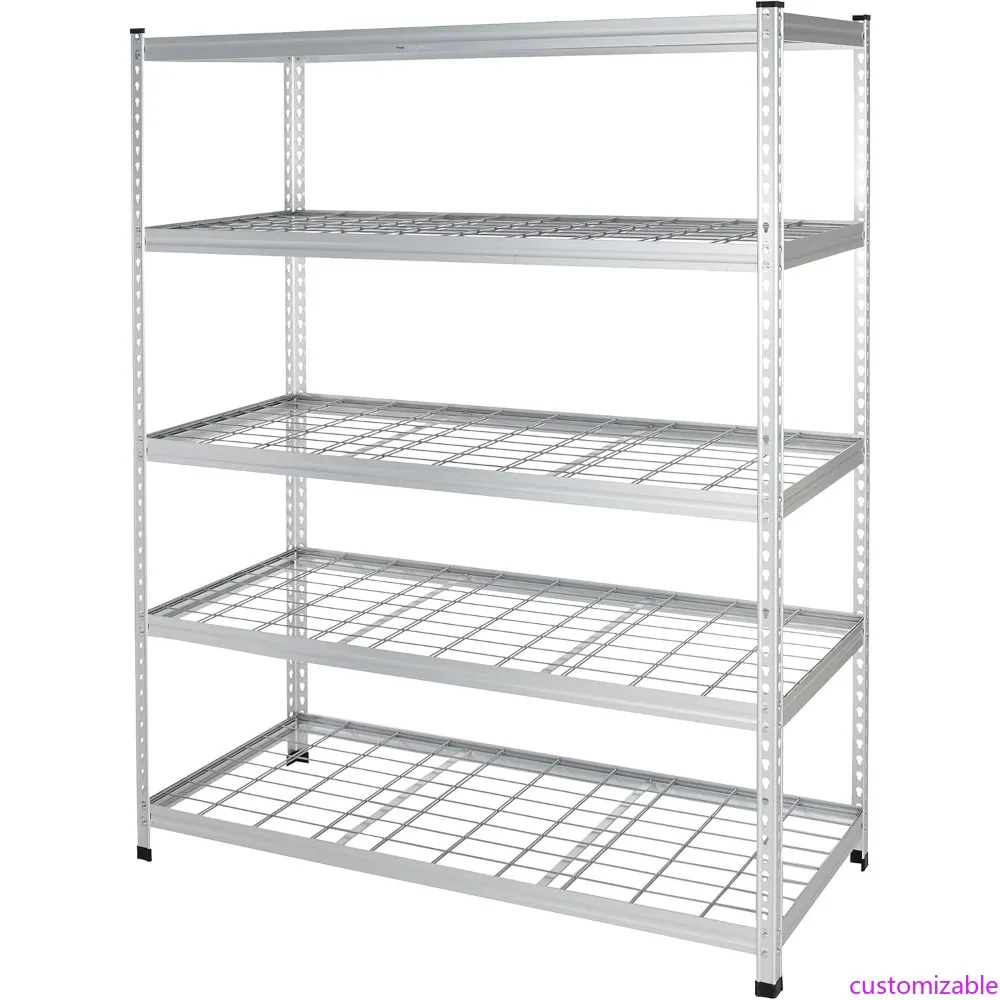 

Amazon Basics, емкость 4000 фунтов, 5-ярусные регулируемые сверхпрочные алюминиевые стеллажи, серебристые, 60 x 24 x 78