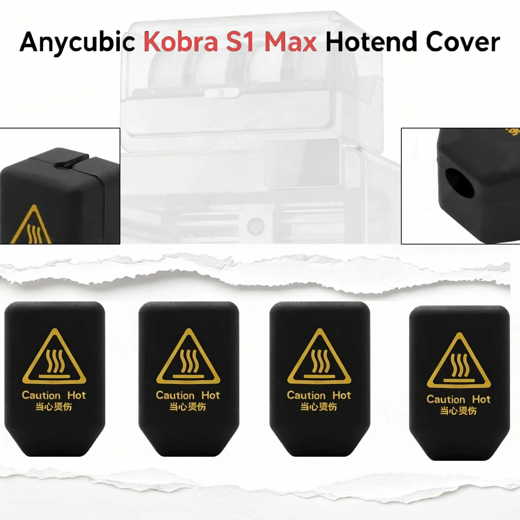 Anycubic Kobra S1 Max High Temp Silicone Sock 3D Printer Hotend Cover Stable Printing Replacement Part