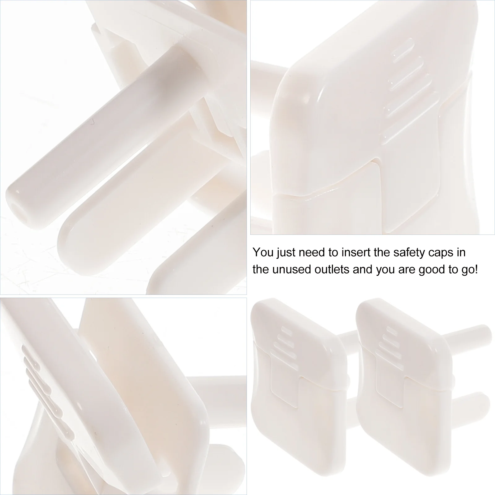 

10 шт., защитная крышка для детской вилки, гладкая поверхность, без заусенцев, защита для розетки для безопасности детей, пластиковые крышки для вилок