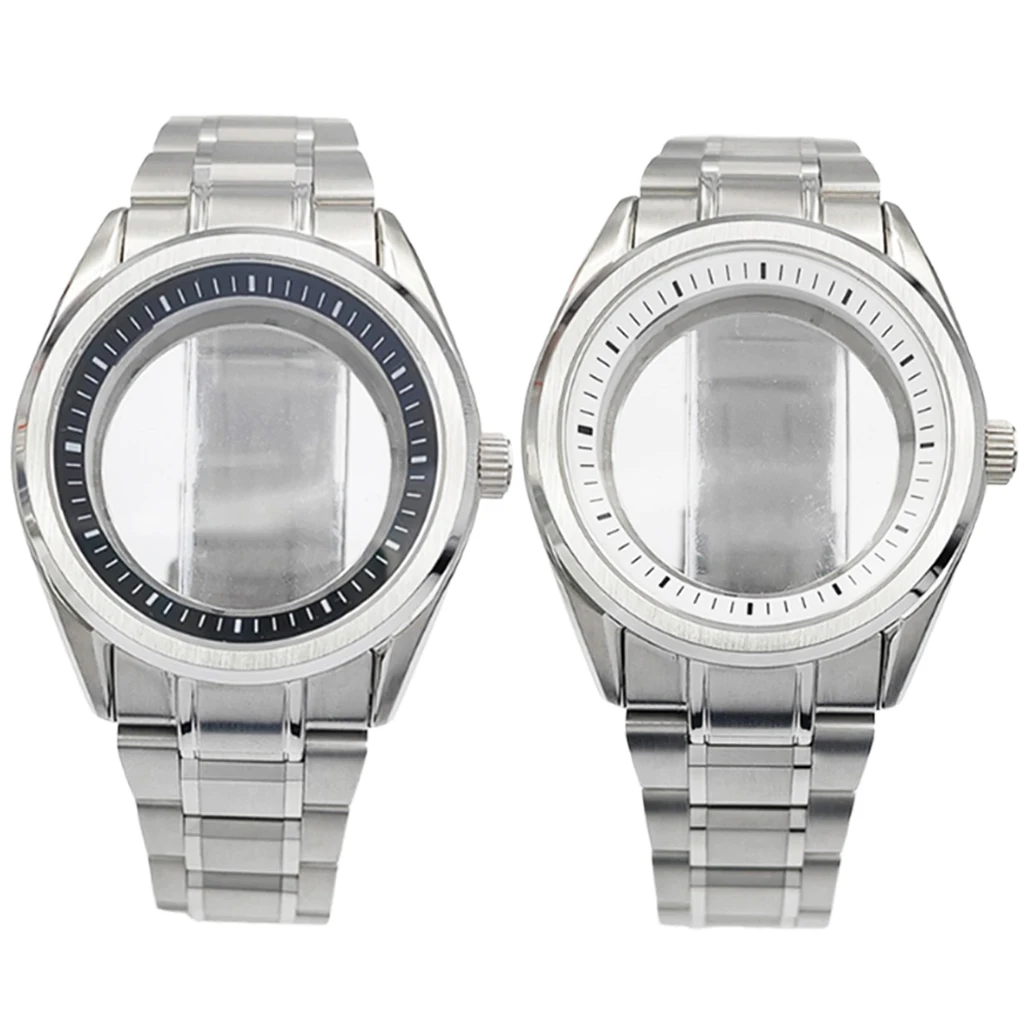 

40mm NH35 NH36 Watch Case With Strap Stainless Steel Sapphire Glass Watches Automatic Movement Accessory