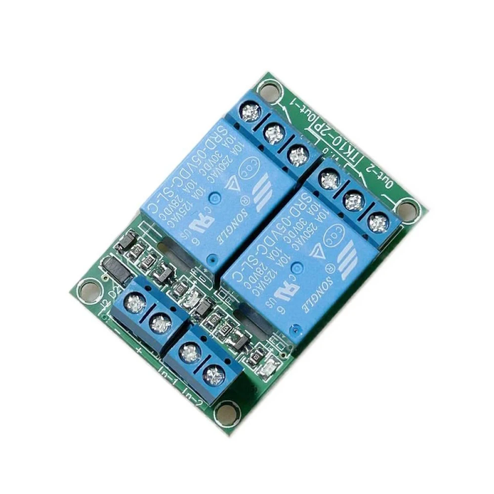 DC5V/12V/24V 2-Channel Relay Module High-Level Effective Relay Expansion Board 10A Relay Board For Industrial Equipment Control