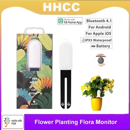 HHCC-Monitor inteligente de flora para el cuidado del jardín, planta, césped, suelo, agua, probador de fertilidad, Sensor, Detector de jardinería para Xiaomi Mijia