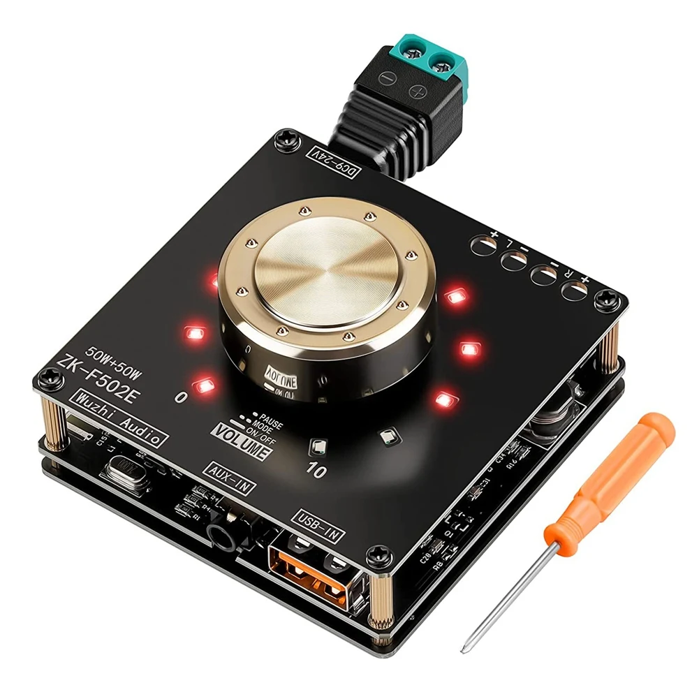 Mini Bluetooth Amplifier Board Stereo - 50W+50W Audio Amplifier Board Bluetooth 5.1 Amplifier Board Kit Amplifier Module