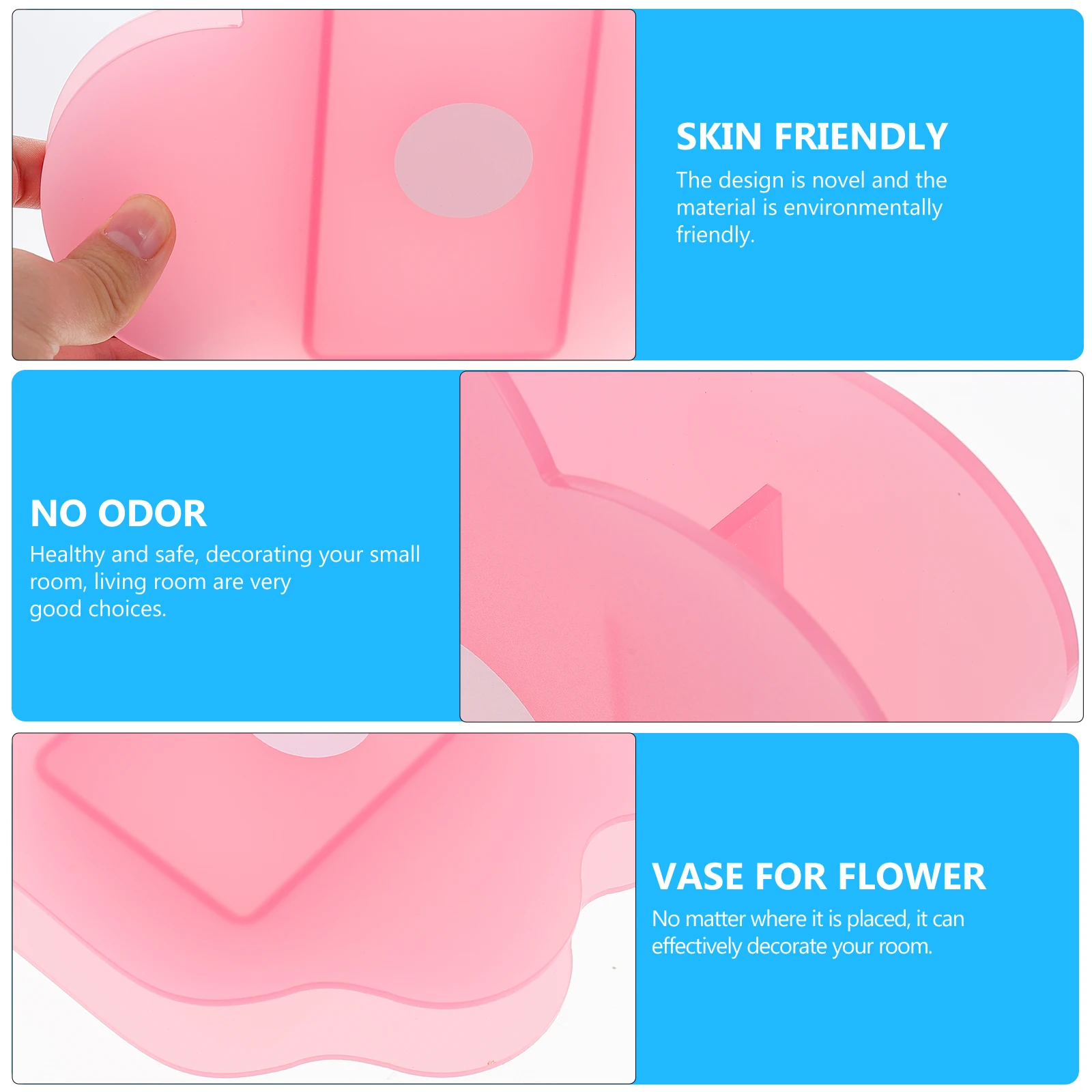 

Decoration Frosted Flower Arrangement Vase Shape Pink Vosarea Acrylic