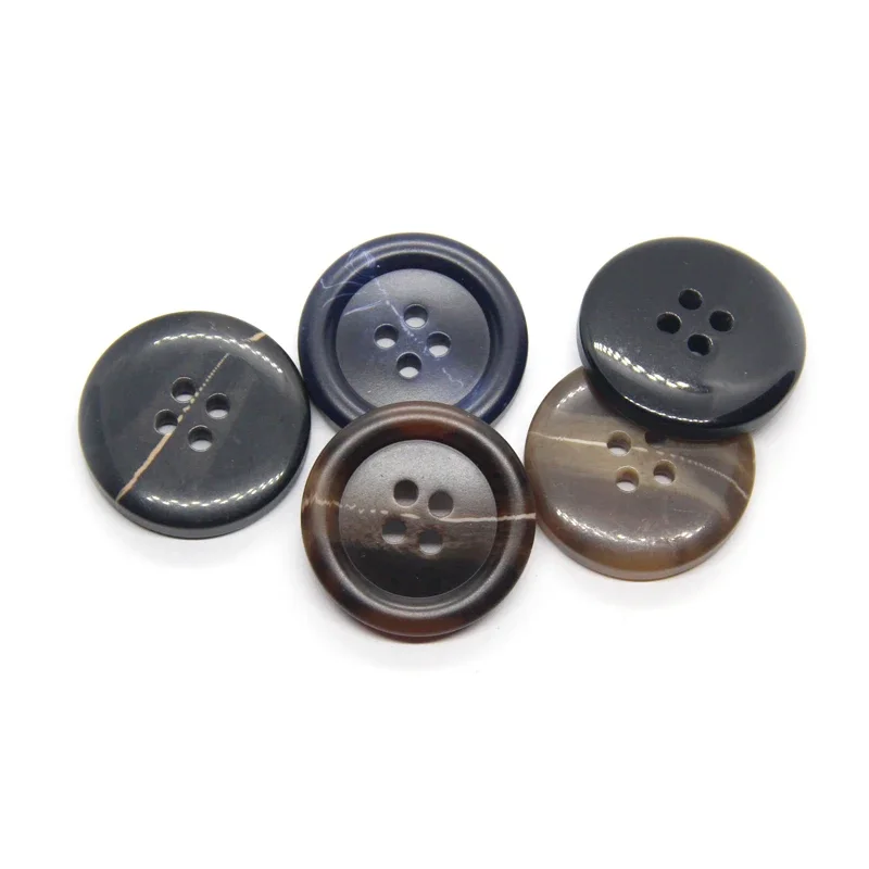 25mm Large Resin Imitation Horn Pattern Men Suit Buttons For Clothing Coat Jacket Big Decorative Sewing Accessories Wholesale