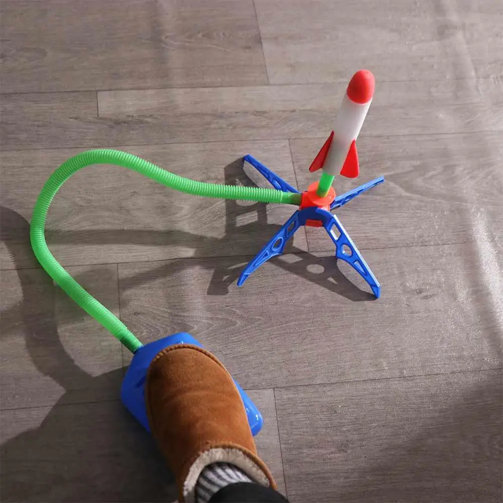 A Rocket Sport Games Jump Sport Child Play Set Flash Launch Rocket Small Rockets Foot-stepping Rocket  Foot Transmitter