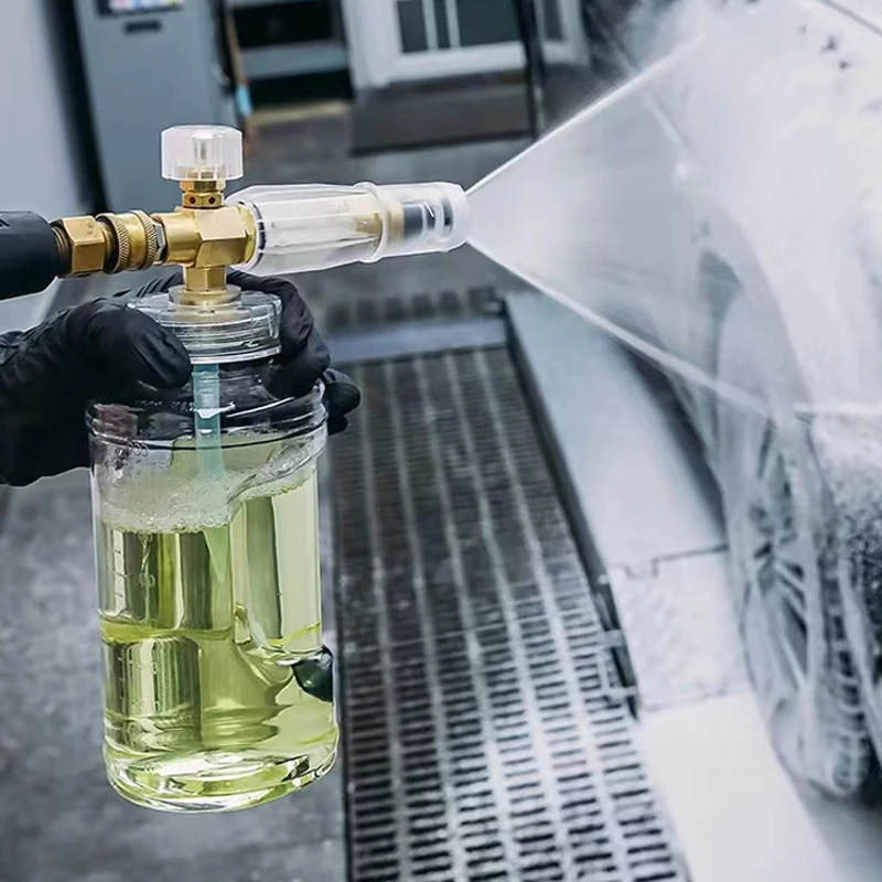 Foamer Bottle Transparent Snow Foam Lance Washer High Pressure Adjustable Spray Angle Watering Cleaning Tool for Car Truck