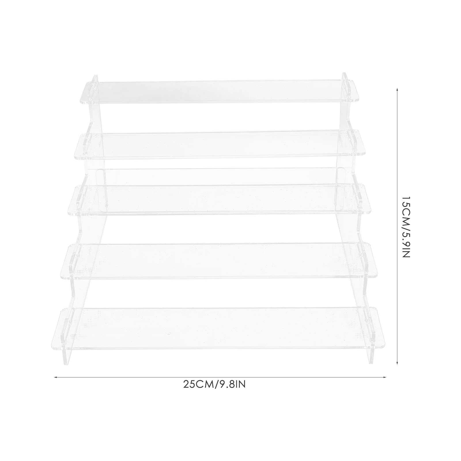 25Cm Three Tier Transparent Acrylic Display Stand Stair Type Clear Shelf ganizer Jewelry Necklace Bracelet Ring Holder Figurine