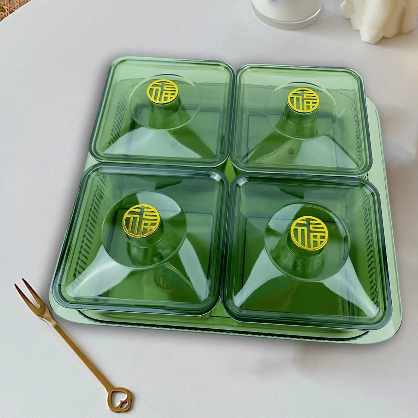 Plateau de service multi-usages pour fruits secs et amuse-gueules, plat de service divisé pour mariage et cuisine