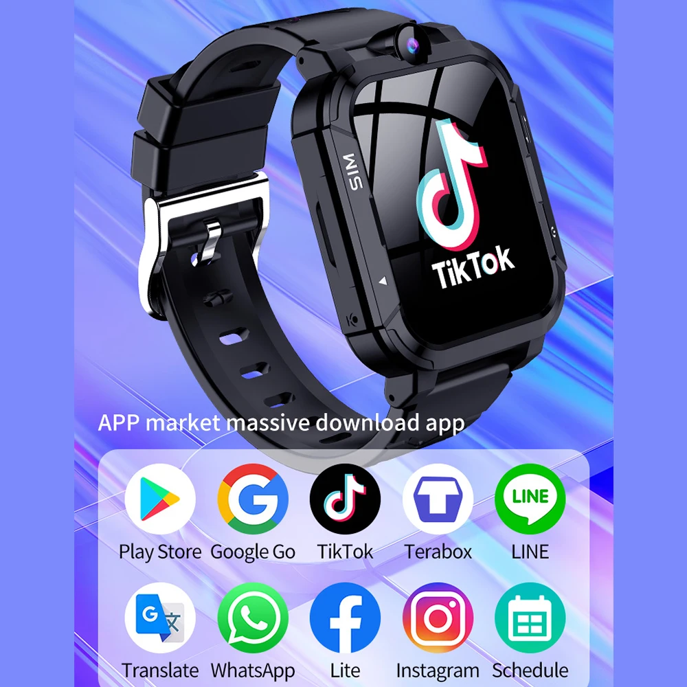4G الاطفال ساعة ذكية الهاتف 1 + 8GB GPS واي فاي المقتفي موقع مكالمة فيديو SOS دعوة الظهر رصد APP Dowload الأطفال Smartwatch الهدايا