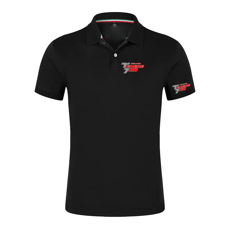 Men's Motorcycle Rider Logo Print 2026 Tenere 1200 700 T7 Short Sleeve Summer Slim Solid Color Lapel Daily Business Polo Shirt
