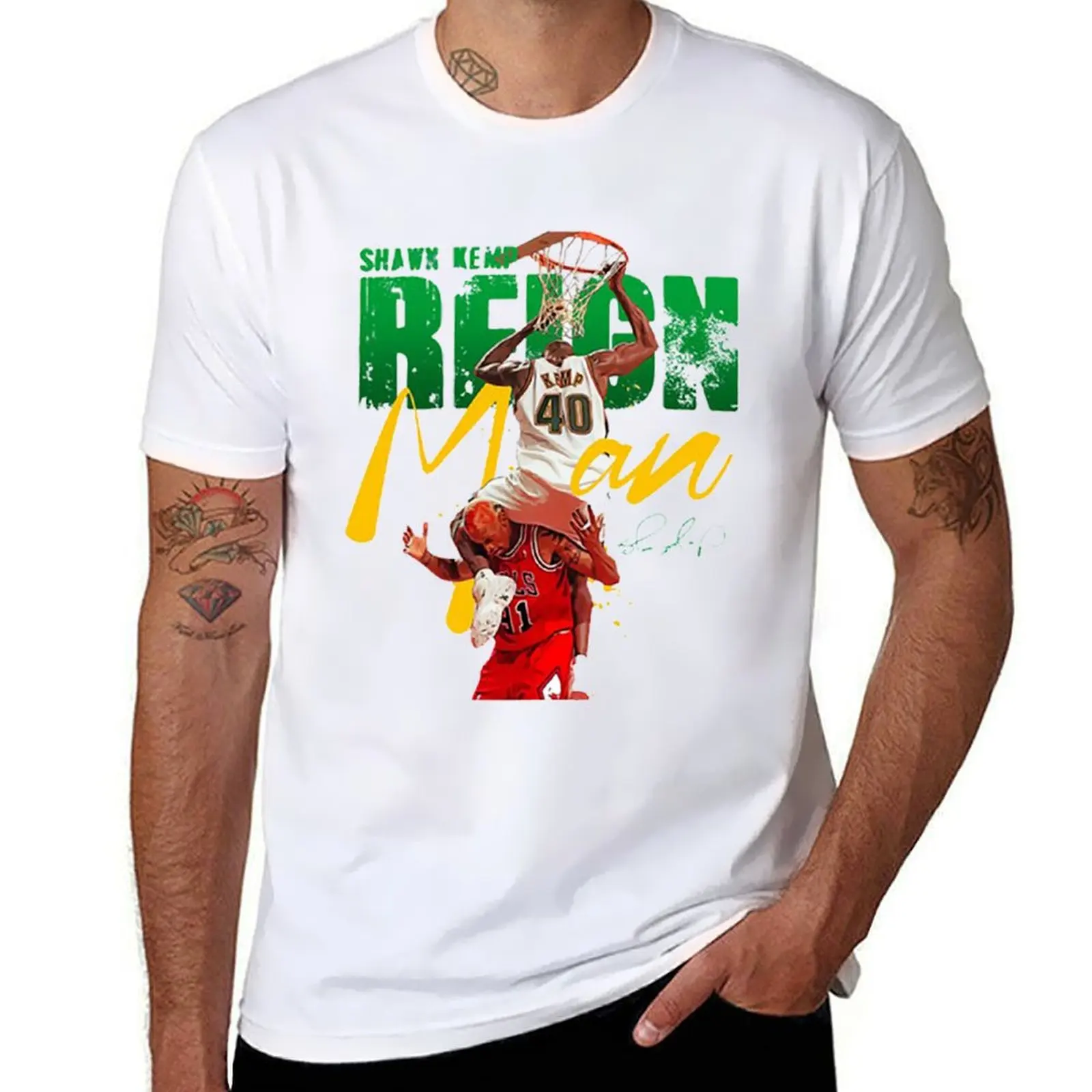 

Shawn Kemp T-Shirt man t shirts for men man t shirt cotton high quality T-Shirt