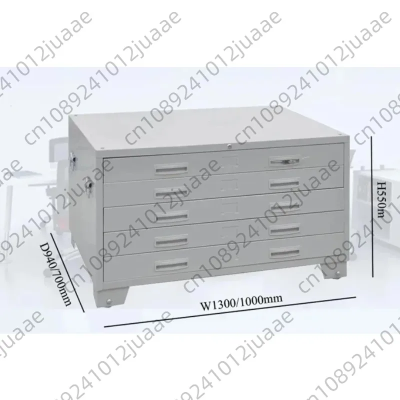H550* W1000/W1300 *D700/D940mm Steel Office Furniture 0.6mm Thickness Multilayer Flat File Map and Drawing Cabinet 5 Drawer