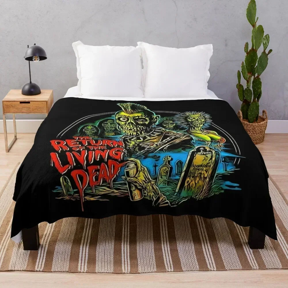 Return of the Living Dead Tarman Poster Art Throw Blanket Warm Plush Fuzzy Blanket for Living Room