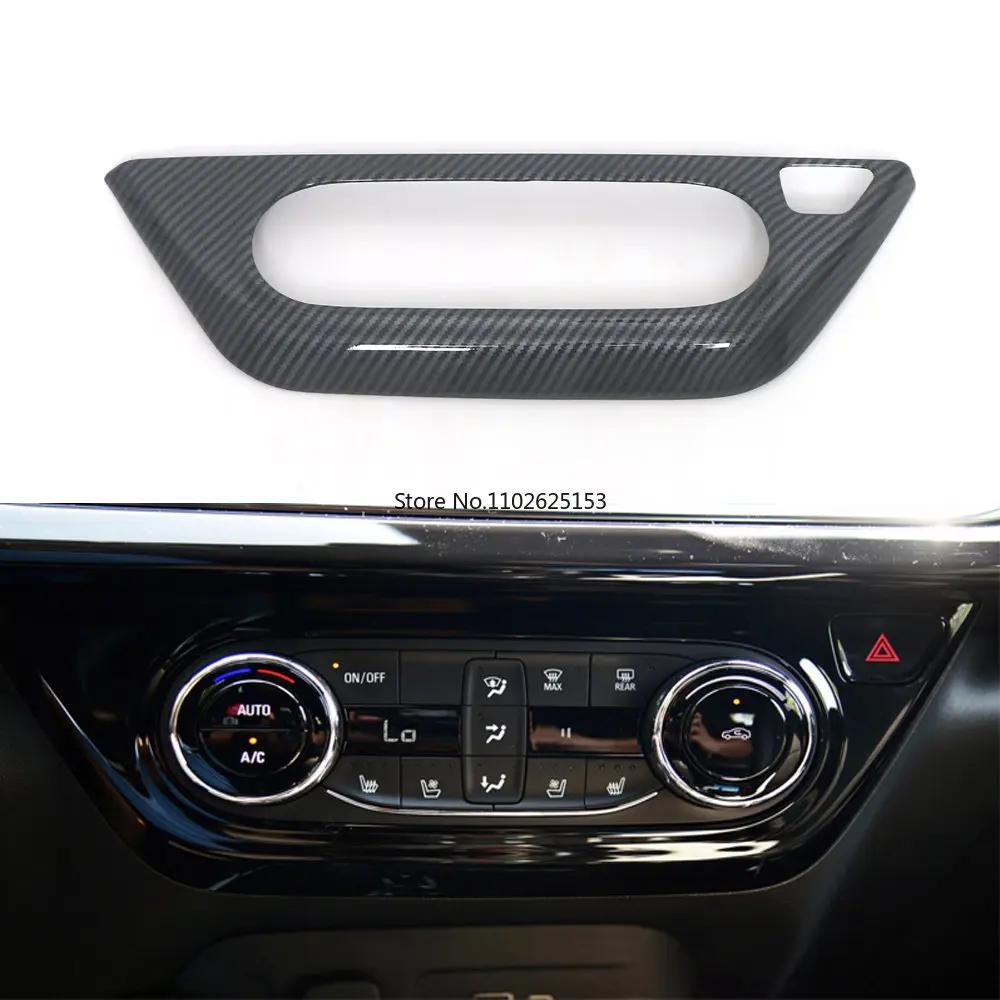 

For Chevrolet Trax 2024+ ABS Carbonfiber Car Air Condition Button Control Cover Knobs Swtich Cover Accessories Sticker