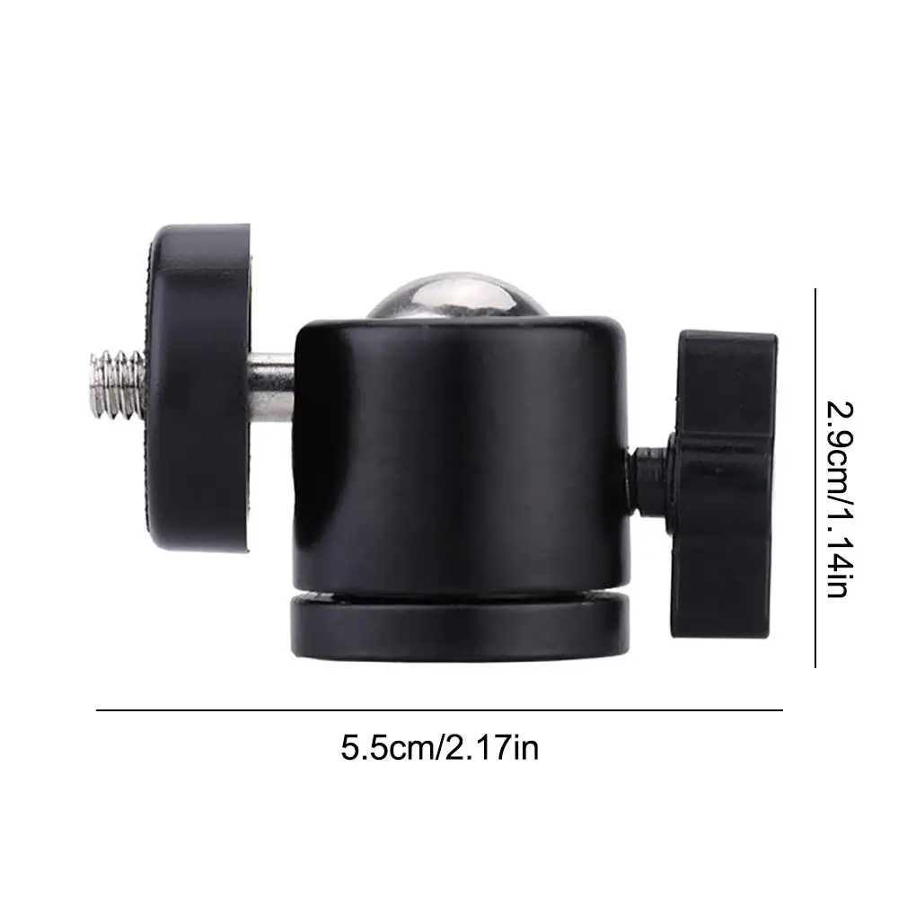 Ball Head Mini Tripod Flashlight Adapter Clamp Desktop Phone Multi-function 1/4" Screw Stand Cradle Camera Flash