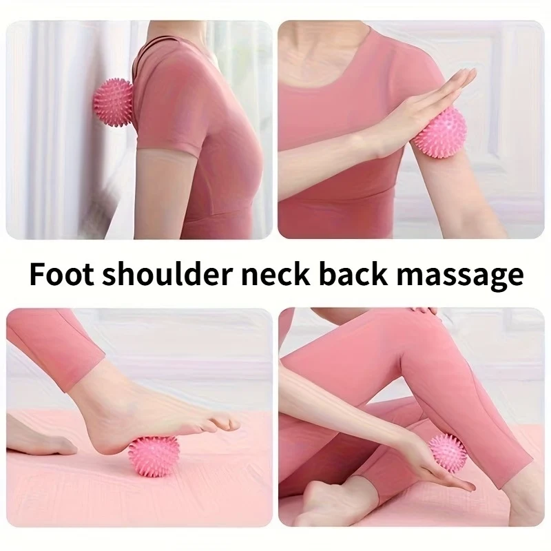 Foot Massage Ball with Spikes Pilates Yoga Sports Fitness Muscle Relaxation Massage Ball Plantar Fasciitis Therapy Ball