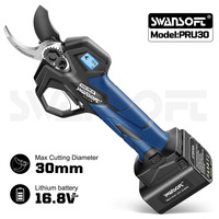 30mm Electric vineyard pruner with anti-cut, professional battery pruning shear with quick reset, 4Ah/2Ah ideal for garden PRU30