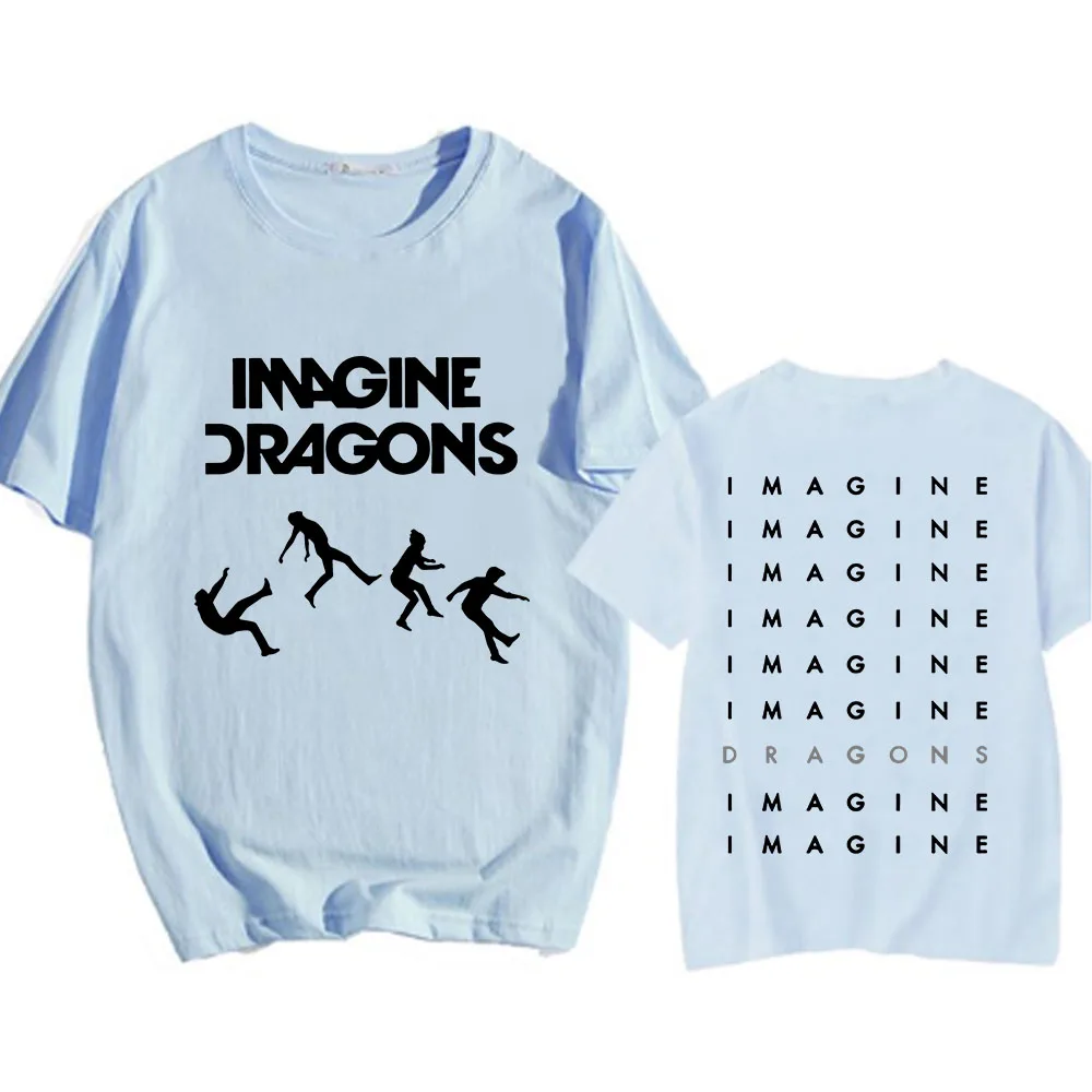 Imagine Dragons Loom Tour 2025 T-shirt à manches courtes coton hommes/femmes t-shirts de haute qualité doux unisexe Streetwear Hip Hop mode