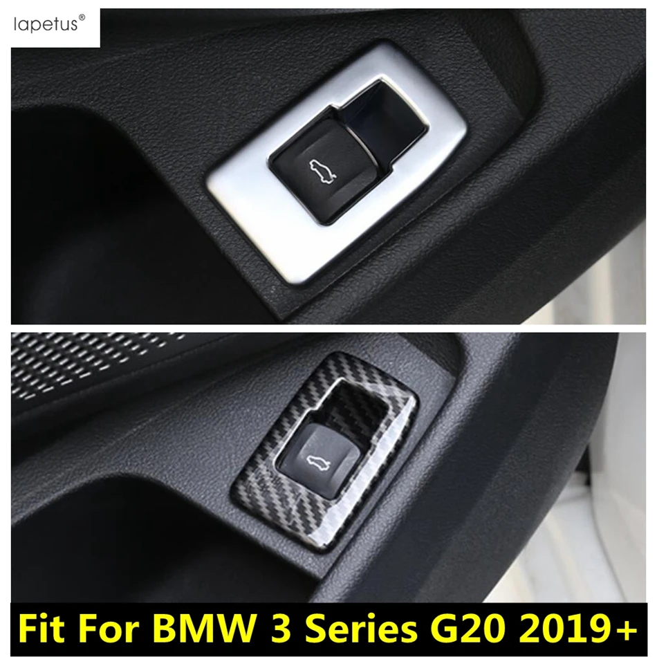 

Car Interior Rear Trunk Tail Gate Switch Button Panel Cover Trim For BMW 3 Series G20 2019-2024 Matte / Carbon Fiber Accessories