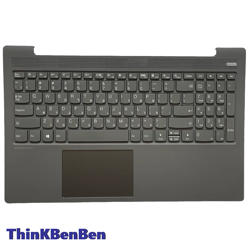 HB Hebrew  Graphite Grey Keyboard Upper Case Palmrest Shell Cover For Lenovo Ideapad 5 15 ITL05 IIL05 ALC05 ARE05 5CB0X56368