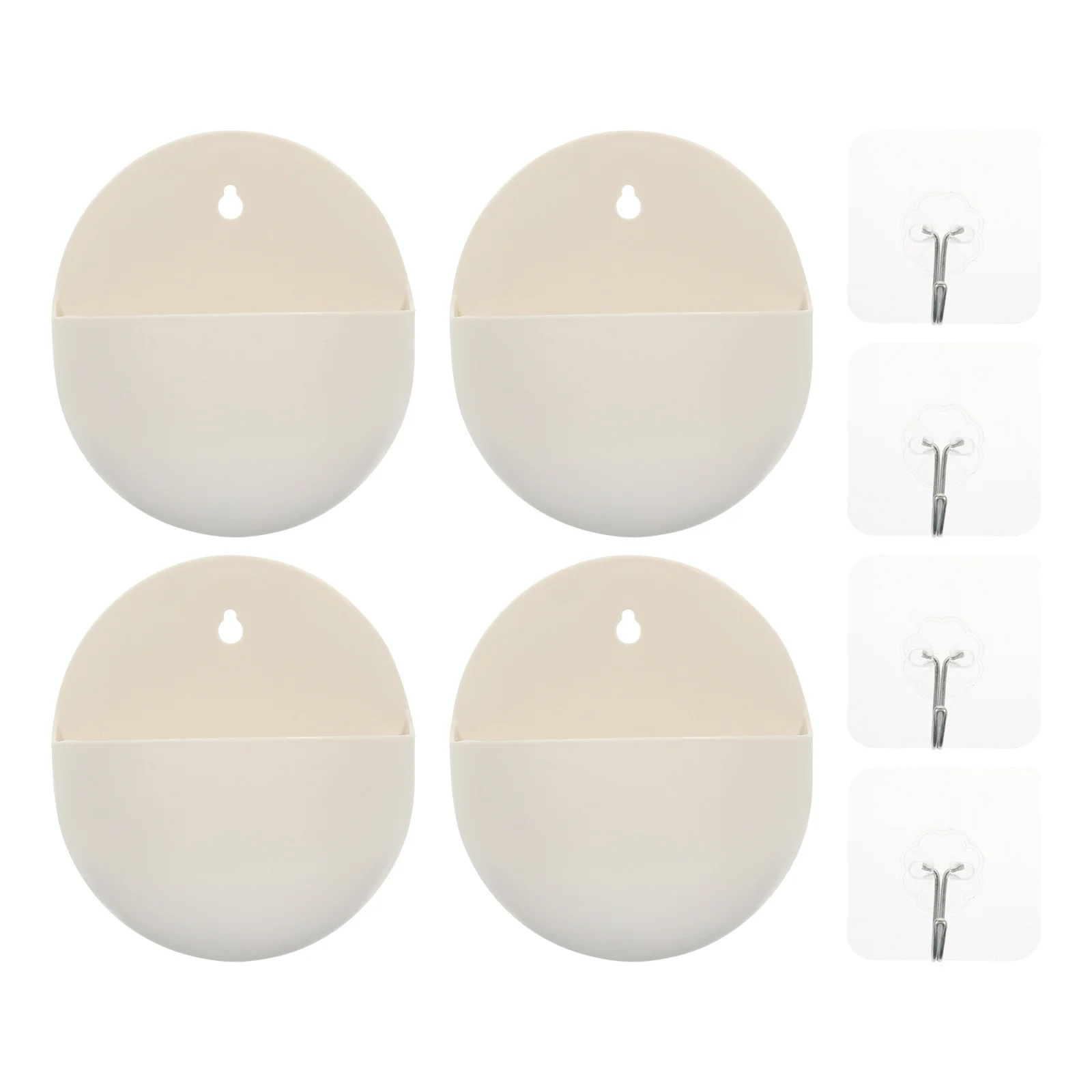 Maceta de plástico para pared con agujero, macetero colgante para balcón, contenedor para plantar al aire libre, suministro de jardinería, 4 Uds.