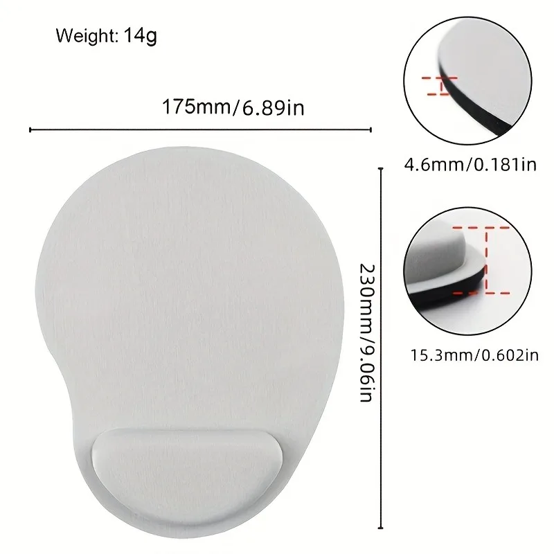 1pc EVA Wrist Mouse Pad, Anti-Slip,Wear-Resistant,Suitable for All Mouse Pads,Mouse Pad for Desk,Computer Desk Accessory.