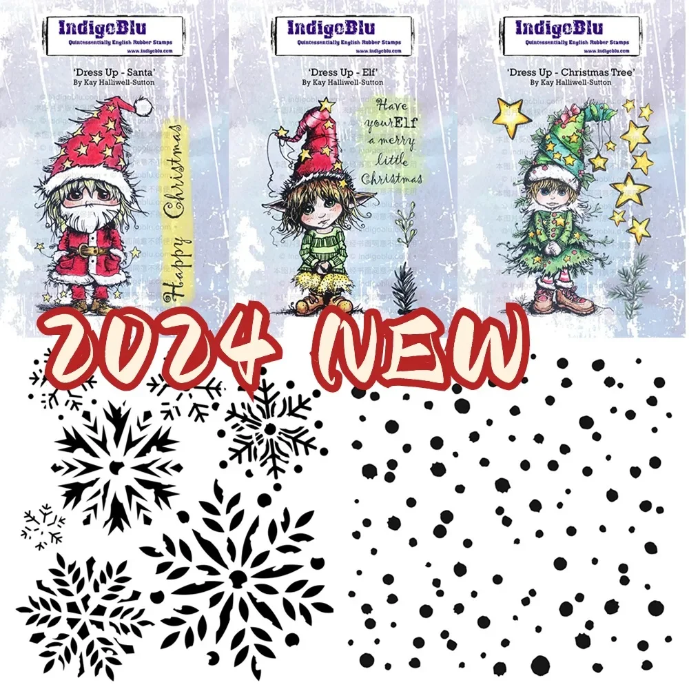 Good Christmas Outfit Stamps & Stencil Scrapbook Diary Decoration Stencil Embossing Template DIY Greeting Card Handmade