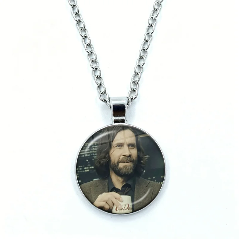 Horror Game Alan Wake 2 Necklace for Women Jewelry Thomas Zane Cabochon Glass Pendant Fashion Statement Crystal Necklace