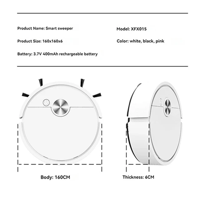 Smart Vacuum Cleaning Robot Mini Mopping Suction And Sweeping Integrated Fully Automatic Cleaning Sweeping Robot 6 Smart 2-in-1 Robot Vacuum & Mop – Automatic Sweeping Cleaning Robot – view 6