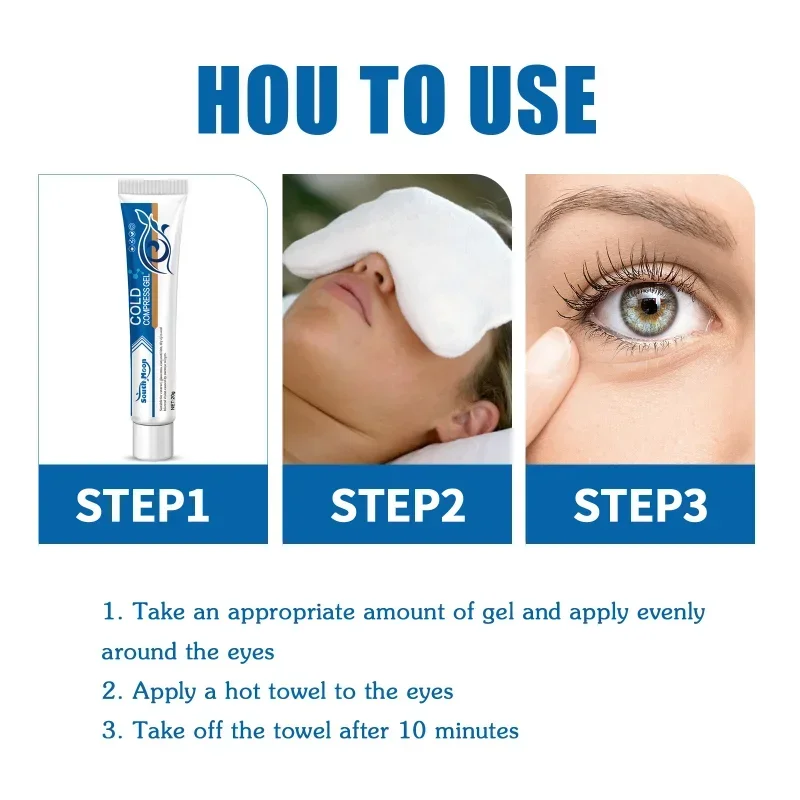 Eye cold compress gel alleviare l'affaticamento degli occhi dry pruriginoso protezione sfocata visione prevenire miopia unguento idratante per la cura degli occhi