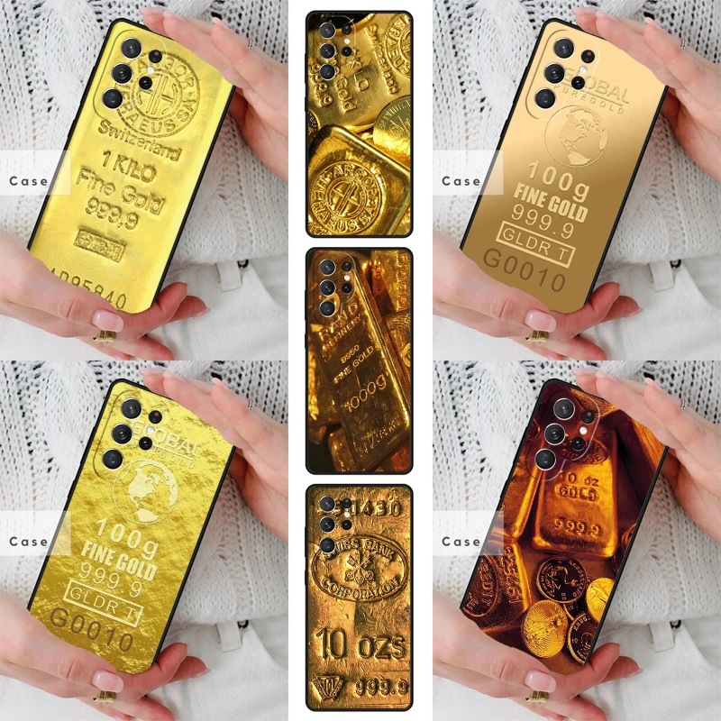 Switzerland Fine Gold TPU Phone Case for Samsung Galaxy S26 S25 S24 S23 S22 S21 S20 Note10 Plus FE Ultra Cover