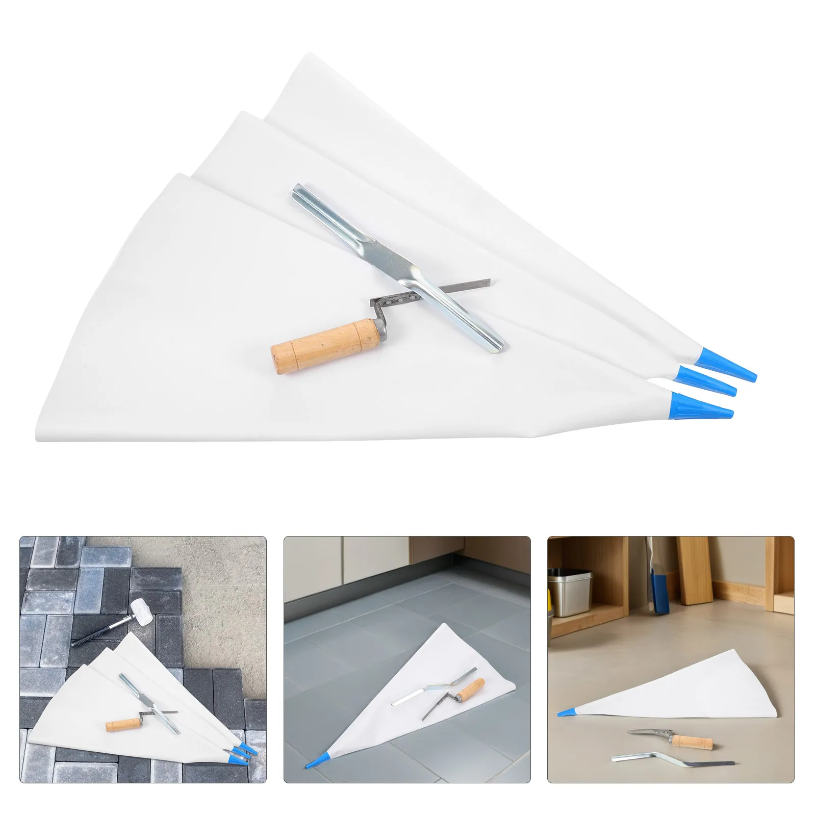 

1Set Reinforced Cement Mortar Bag Heavy-Duty Metal Tip Precision Pointing Tile Masonry Grout Bag Mortar Pointing Bags