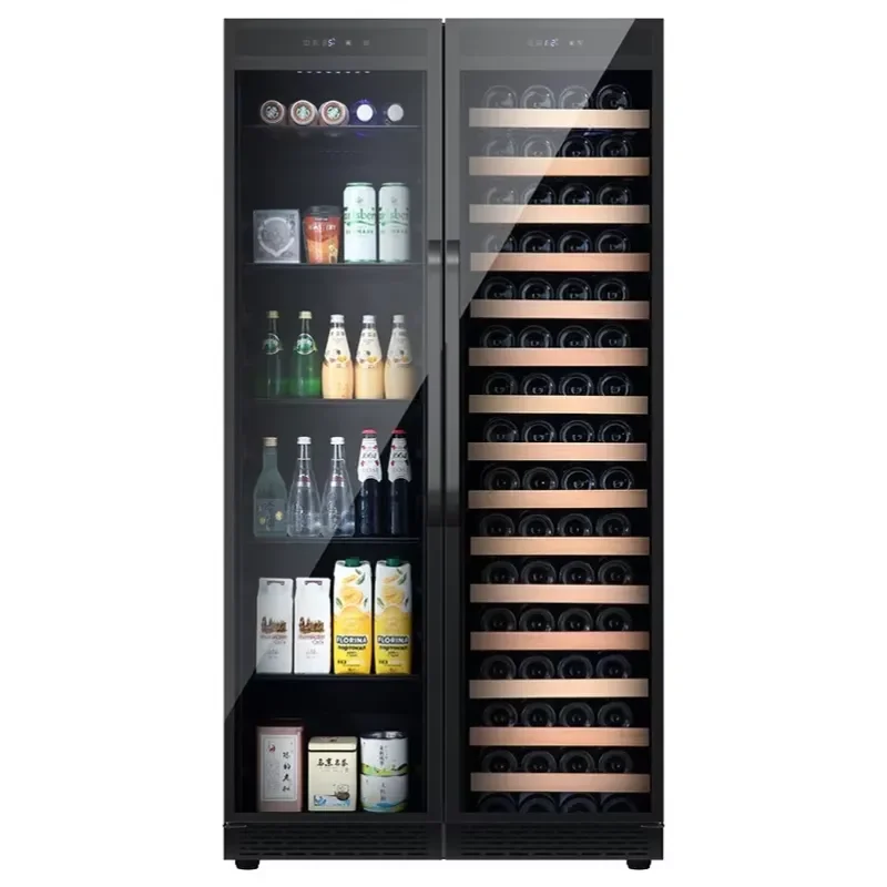 Dual Zone Beverage Cooler Built In Wine Fridge Electronic Temperature Control Commercial Home Bar Under Counter Refrigerator