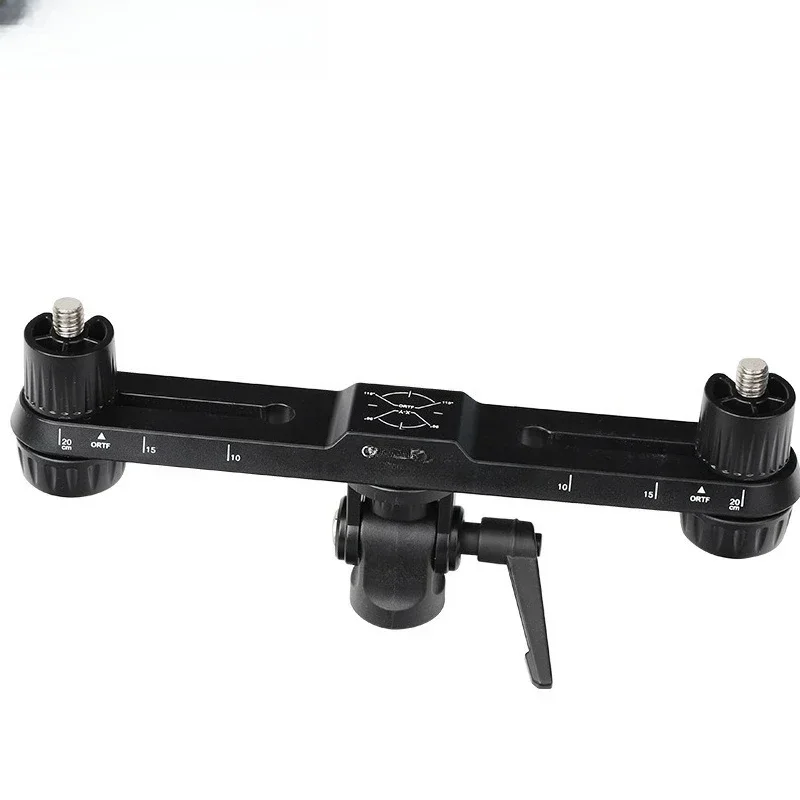 MS02 Stereo Recording Dual Microphone Pole Stand Microphone with Scale Stand