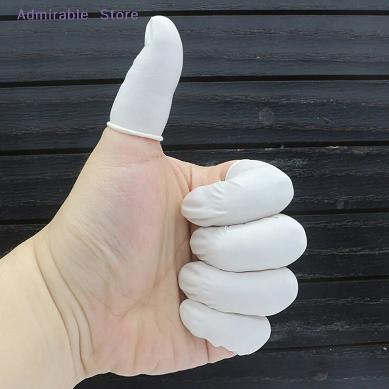 w20Pcs/100Pcs Disposable latex rubber finger cots sets fingertips protector glove