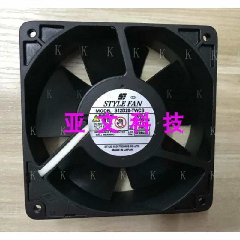 

C 1pcs FOR STYLT FAN S12D20-TWCS 200V 15/16W 12CMHigh Temperature Resistant Iron Leaf Fan