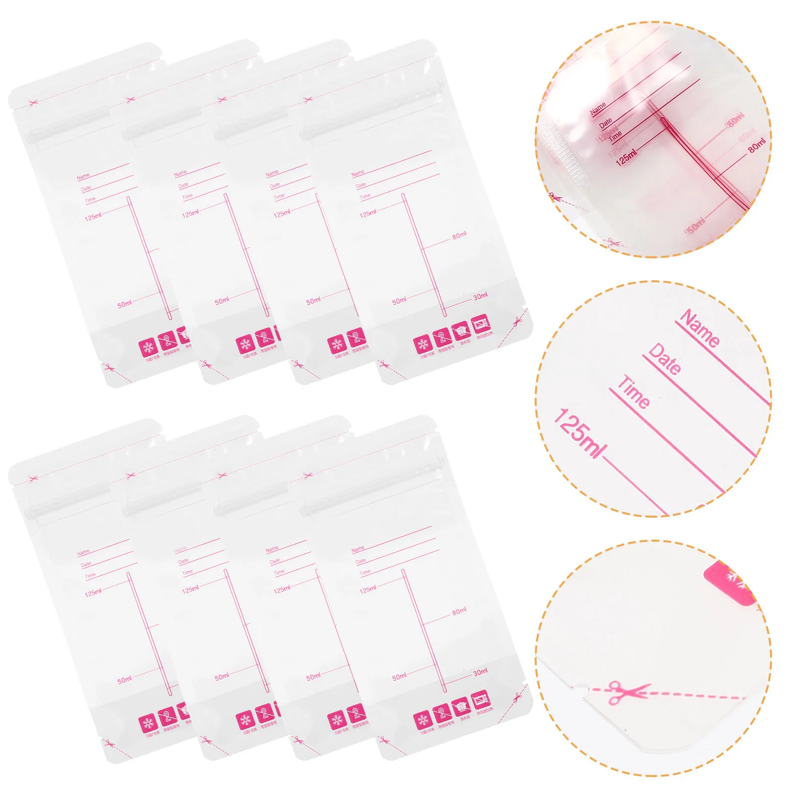 

30pcs Powder Bags Sealed Storage Bag for Baby Food PET LLDPE Compact H Sealed Storage Bag bag Size Oxidation Proof