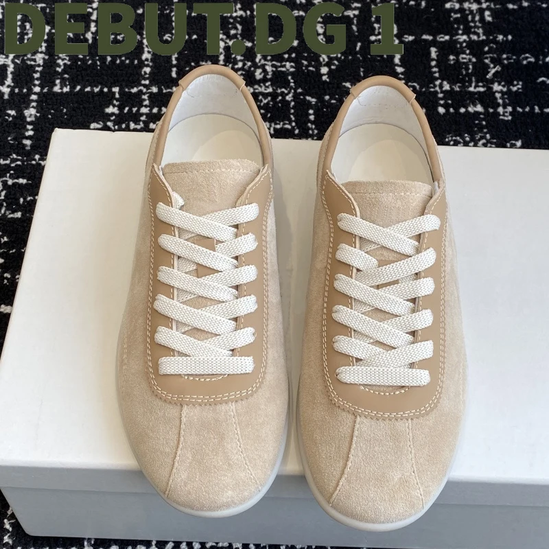 2025 New Unisex Retro Training Shoes, Suede Upper & Lambskin Lining, Breathable Lace-Up Casual Sneakers