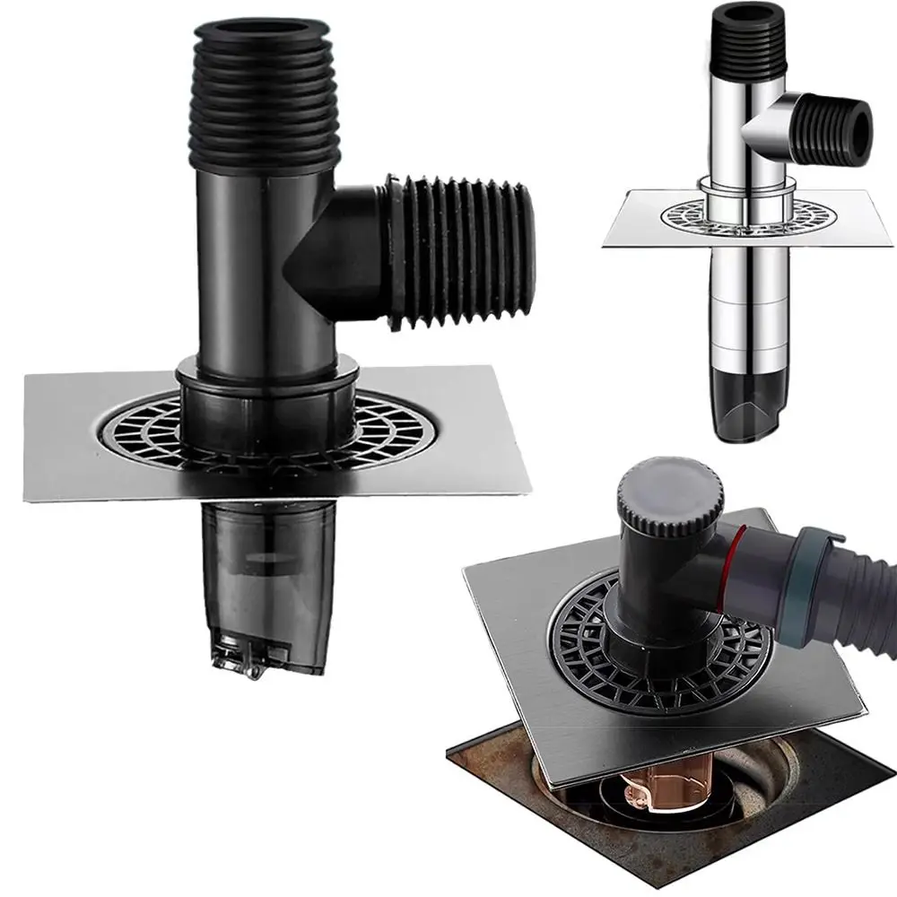 

Double Purpose Washing Machine Floor Drain Anti Overflow Quick Drainage Sewer Hose Adapter Rust-proof Deodorant