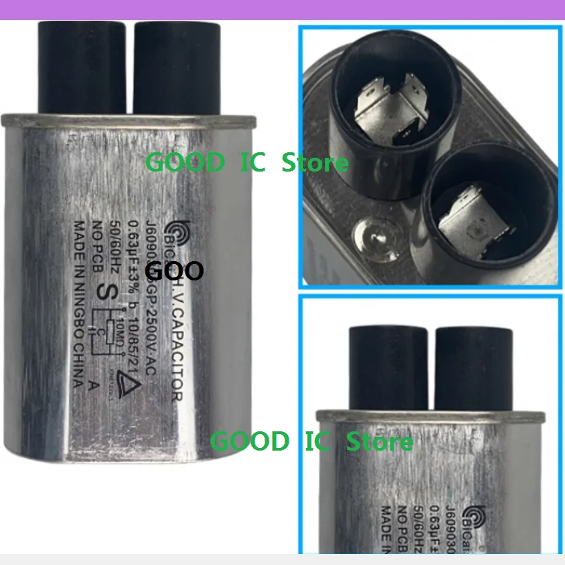 1PCS NEW 2500VAC Bicai High Voltage Capacitor 0.62UF 0.63UF 0.8UF 0.85UF 0.9 0.92UF 0.95UF 1UF 1.05UF 1.02UF 0.95UF 1.1UF 1.2UF