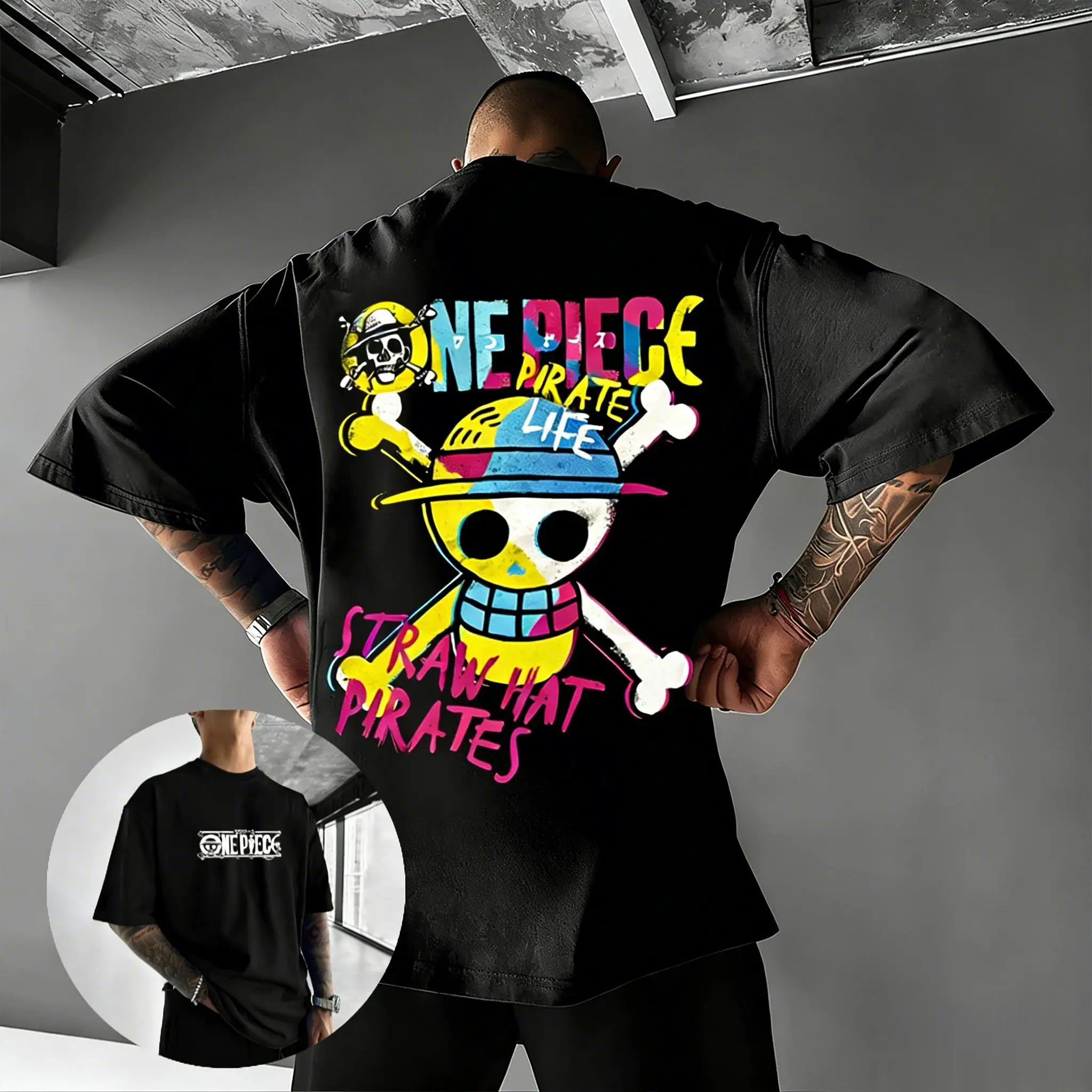 

Unisex One Piece Anime Skull T Shirt Men Women 2026 Summer Cotton Short Sleeve Tee Cartoon Graphic Top Streetwear Casual Cosplay